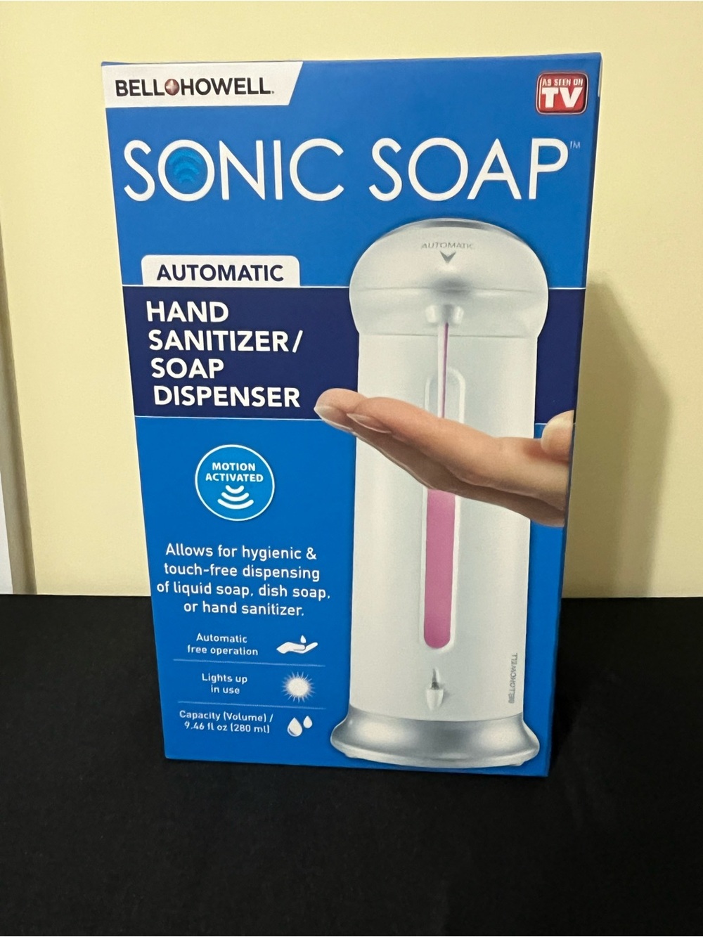Sonic Soap Automatic Hand Sanitizer & Soap Dispenser - White/Pink